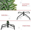 HOMCOM 7FT Indoor Christmas Tree Artificial Decoration Xmas Gift with Metal Stand Branch Tips – view 7