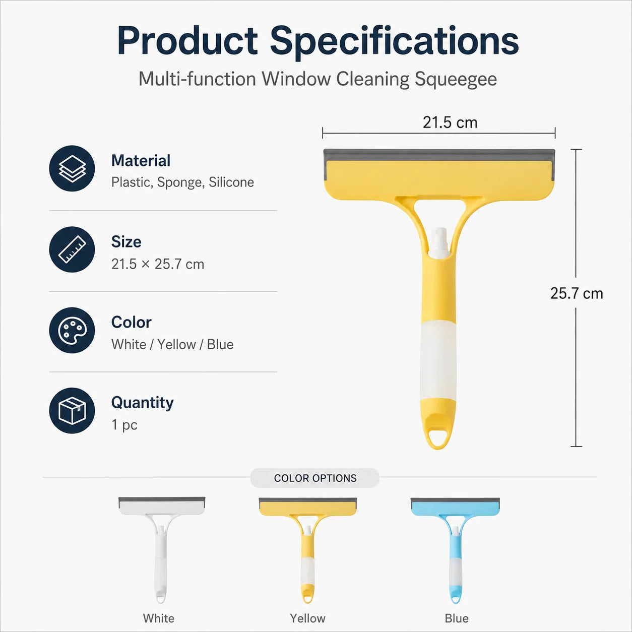 3-in-1 Spray Window Cleaning Squeegee