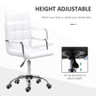 Mid-back faux leather desk chair – image 4