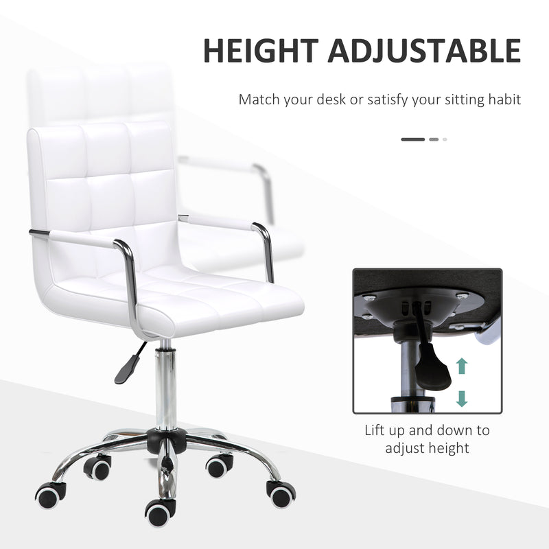 Mid-back faux leather desk chair – image 4