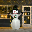 6.5ft Snowman Christmas Inflatable displayed outside a decorated home