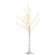 4ft Pre-Lit White Birch Tree on display