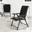 Folding mesh garden chairs, black – image 3
