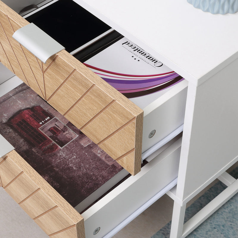 White & oak bedside table – image 10