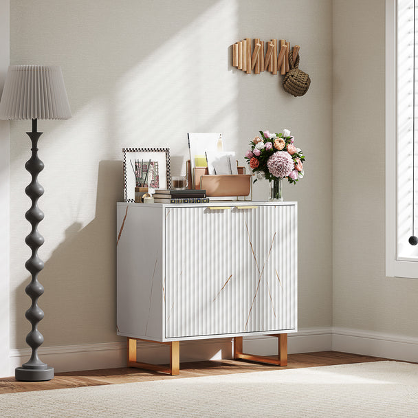 White ribbed sideboard – image 2