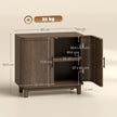 Dark walnut curved door sideboard – image 3