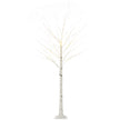 6ft Pre-Lit White Birch Tree on a white background
