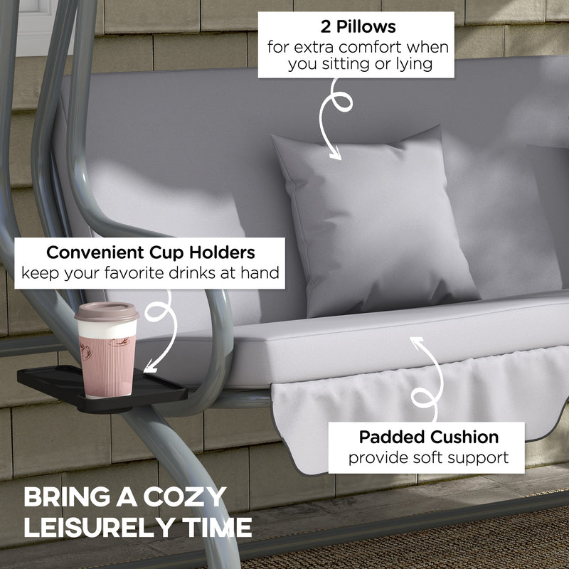 Light grey swing bed – image 7