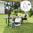 Outsunny Set of Two Foldable Outdoor Chairs - White – view 2