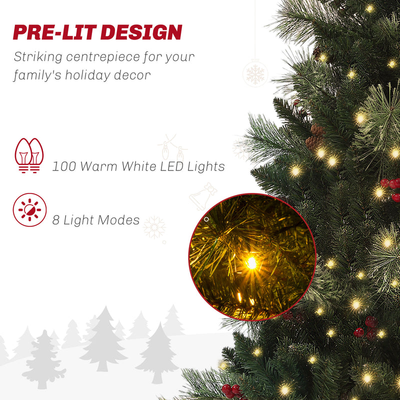4ft pre-lit Christmas tree with retro base – image 4