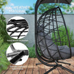 Double rattan egg chair with canopy – image 6