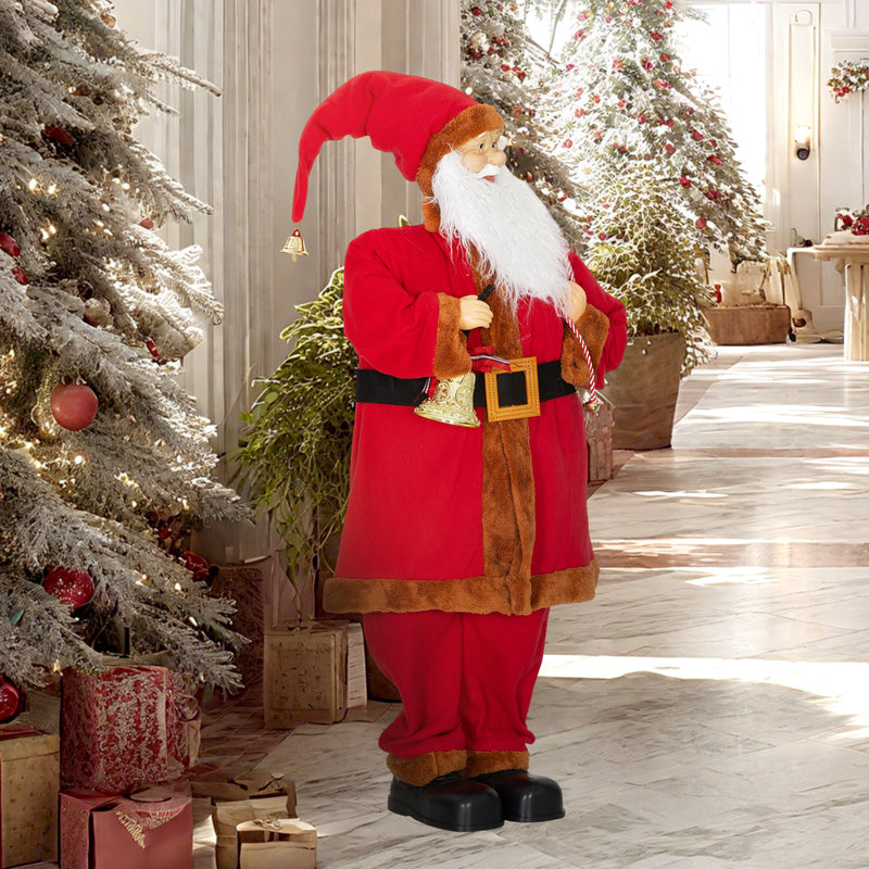 4ft Singing Santa in a Christmas room setting