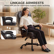 HOMCOM Executive Home Office Chair Reclining Function Footrest Computer Desk Chair High Back, Brown – view 7