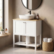 White & oak under sink cabinet – image 8