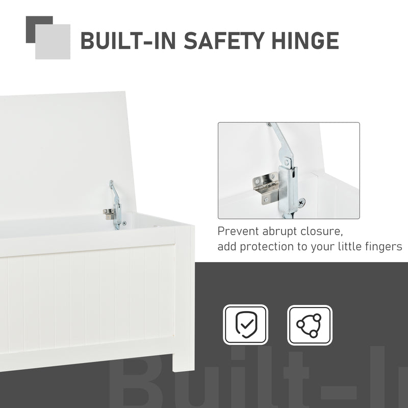 White lift-top storage chest – image 4