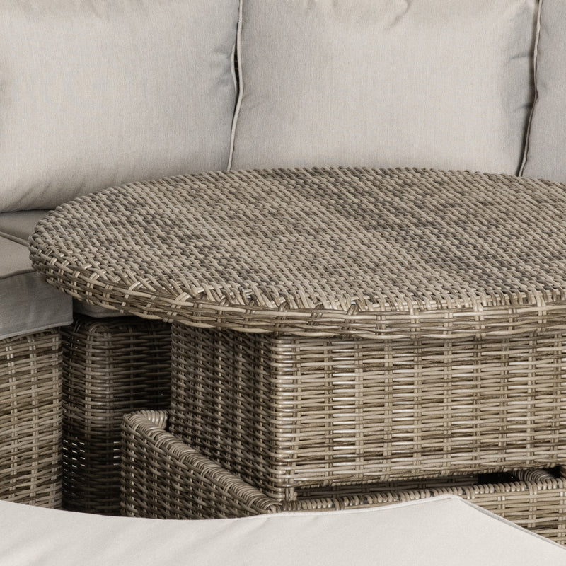 Round rattan daybed sofa set – image 9