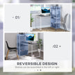 Industrial desk with bookshelf – image 4