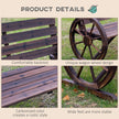 Wagon wheel arm bench – image 5