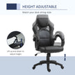 Faux leather swivel office chair – image 4