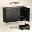 Fluted sideboard with 3 drawers – image 3