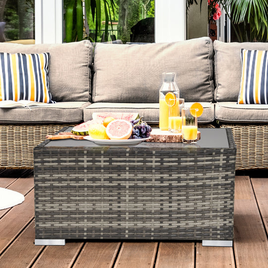 Square rattan coffee table – image 2