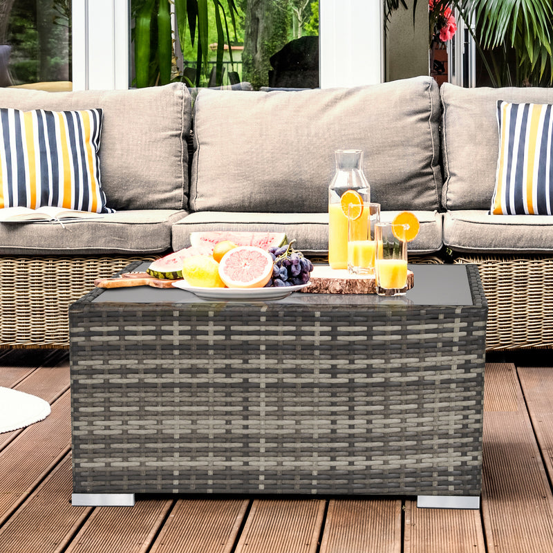 Square rattan coffee table – image 2