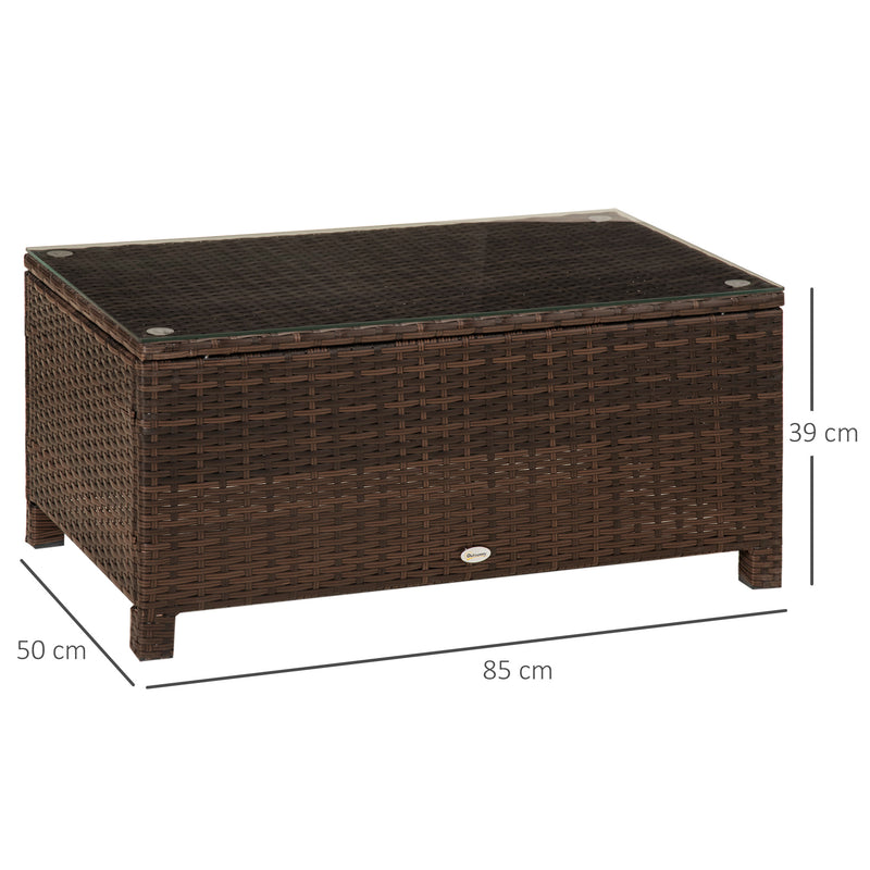 Rattan coffee table – image 3