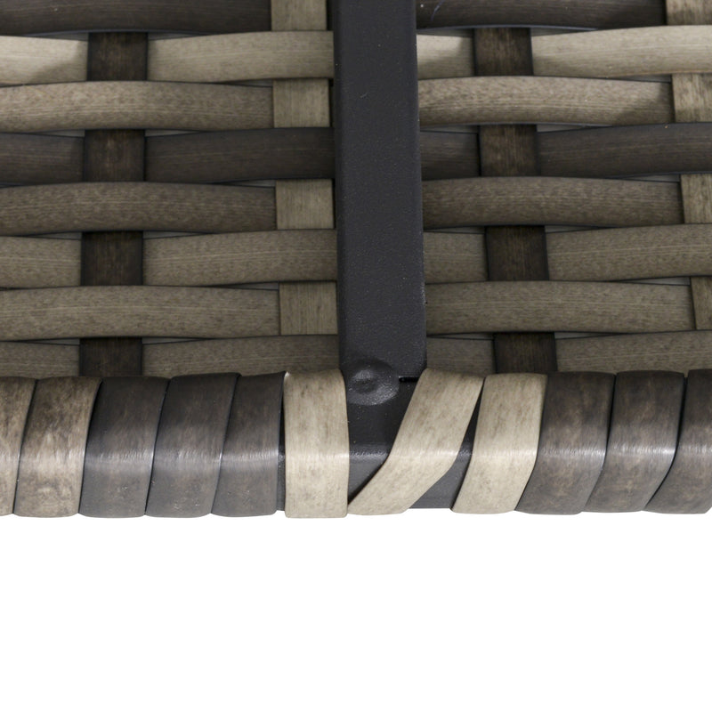 Deep grey rattan corner sofa chair – image 7