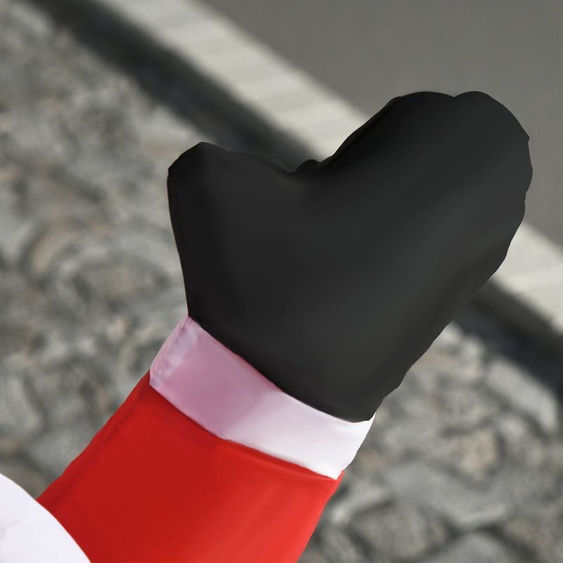 Close-up of a decorative detail on the 4ft Santa Christmas inflatable
