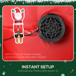Built-in fan used to inflate the Christmas display