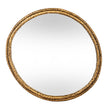 Nahla gold dimpled frame mirror, front view