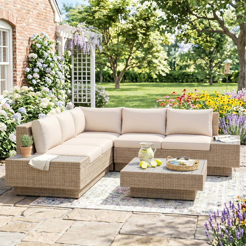 4-piece rattan corner sofa set – image 2