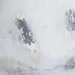 Close-up of the antique white and grey finish