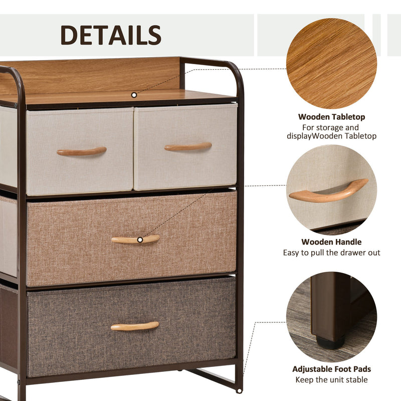 4-drawer fabric dresser – image 6