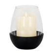 Neris medium holder with an LED pillar candle inside