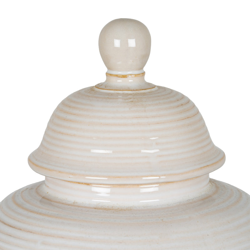 Close-up of the domed lid and ball finial