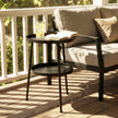 2-tier round garden side table black – image 7