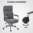 HOMCOM Executive Office Chair, Linen Fabric Computer Desk Chair with Double-Layer Back Cushion, Rocking Function – view 9