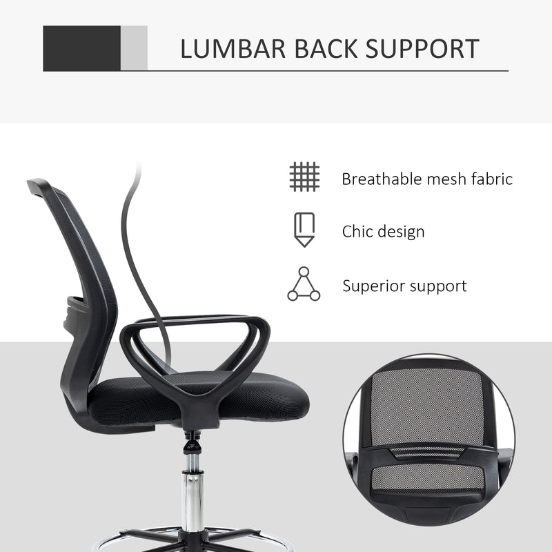 Tall mesh drafting chair – image 6