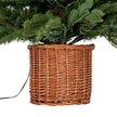 woven rattan pot with the cable coming out