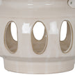 Close-up of the oval cut-outs in the cream glaze