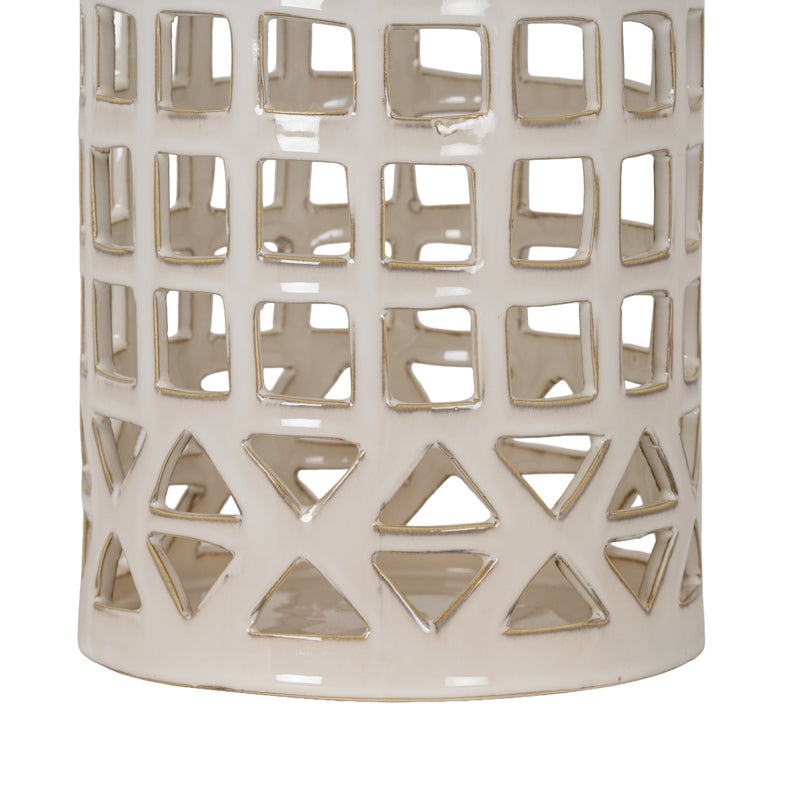 Close-up of the mixed-shape window cut-outs