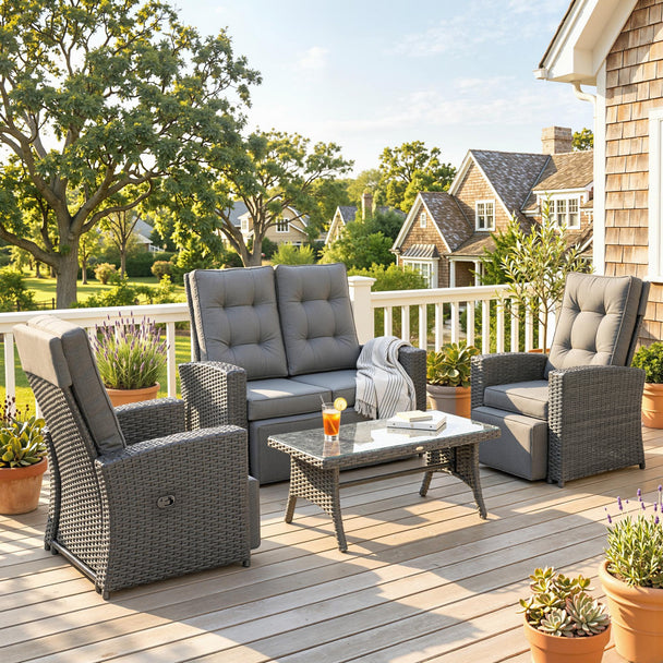 4-piece rattan sofa set – image 2