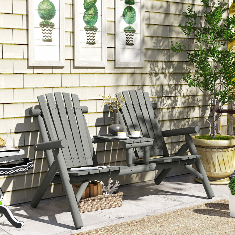Garden bench with centre table – image 8