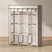 125 cm cream fabric wardrobe – image 3