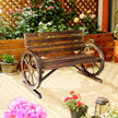 Wagon wheel arm bench – image 2
