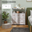 White & natural 7-drawer storage unit – image 6