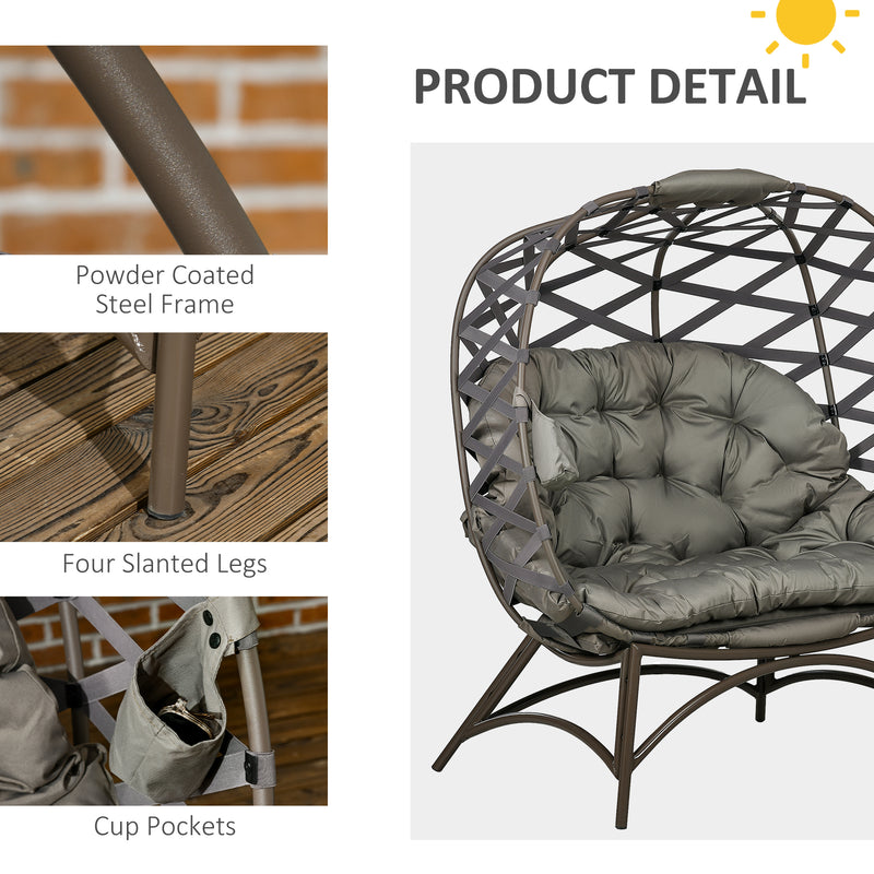 2-seater folding egg chair – image 7
