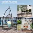 Outsunny Hammock Chair Stand Only, Hanging Chair Stand with X-Shape Base, Heavy Duty Steel Single Hammock Egg Swing – view 4