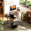 Reversible L-shaped desk – rustic brown – image 8